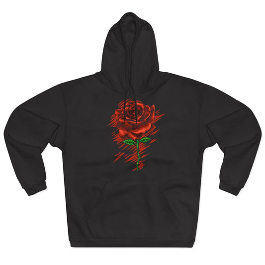 Romantic Rose Unisex Pullover Hoodie - Perfect for Valentine's Day & Everyday Wear