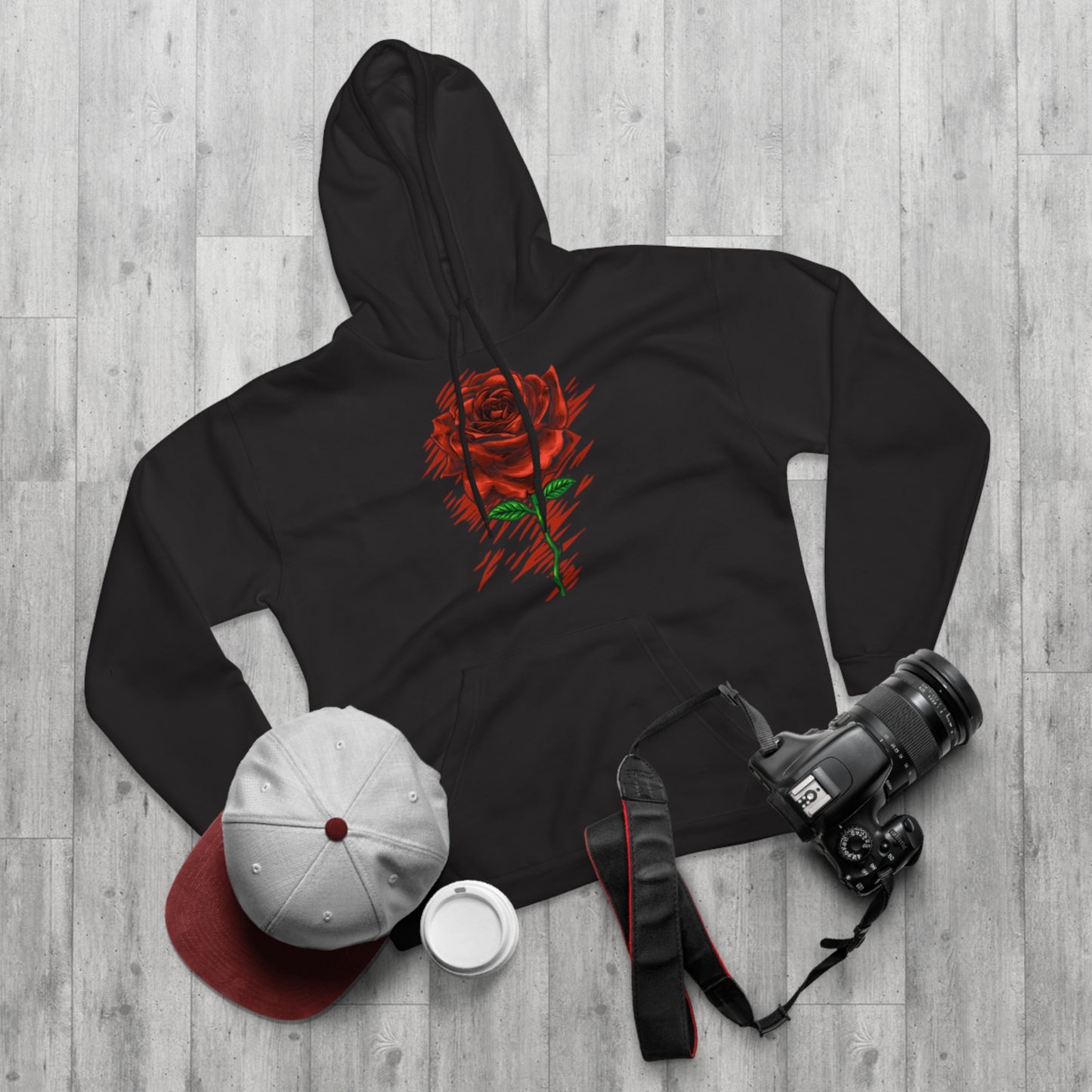 Romantic Rose Unisex Pullover Hoodie - Perfect for Valentine's Day & Everyday Wear