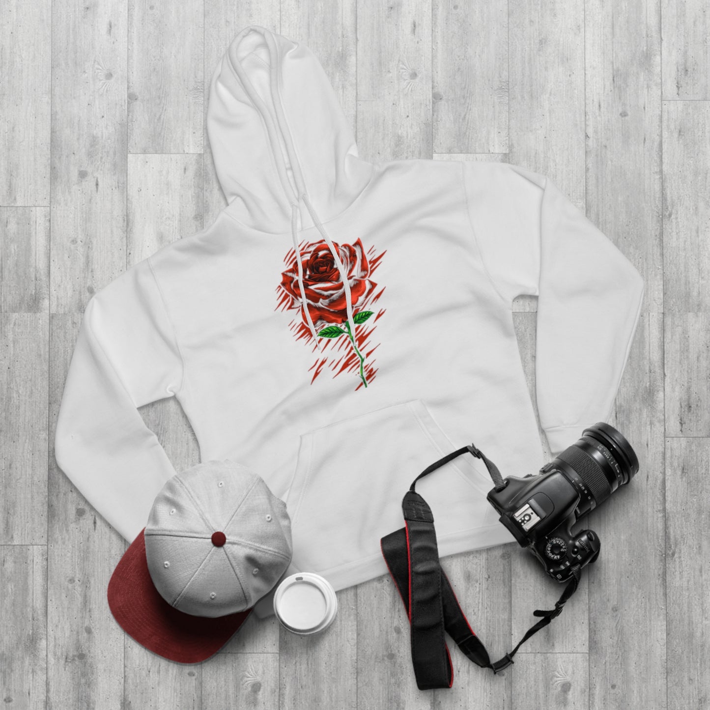 Romantic Rose Unisex Pullover Hoodie - Perfect for Valentine's Day & Everyday Wear